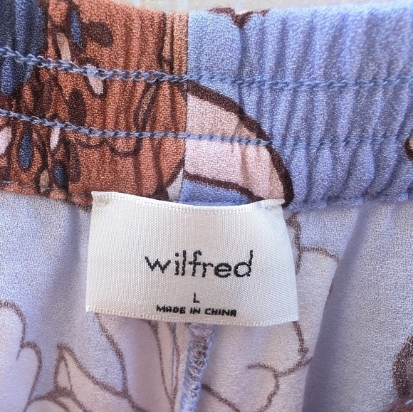 Wilfred Aritzia Wide Leg Overture Pant In Soft Iris/Poetic Pink Size Large - Picture 3 of 4